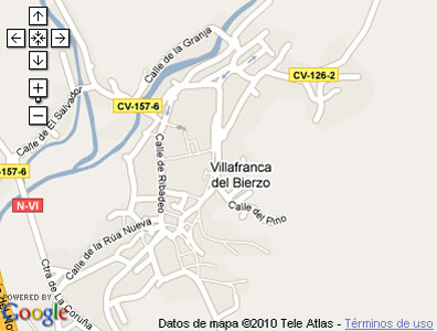 Mapa de localización de Villafranca del Bierzo