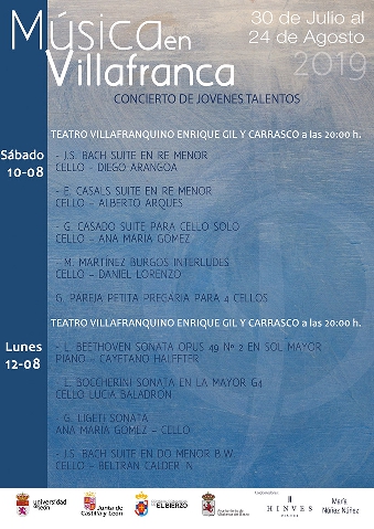 MÚSICA EN VILLAFRANCA. CONCIERTO DE JÓVENES TALENTOS