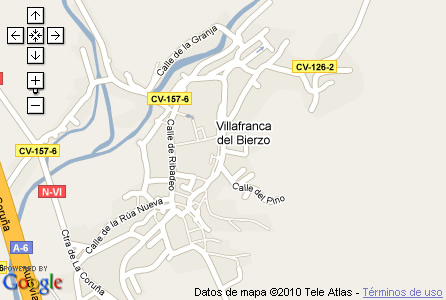 Mapa de localización de Villafranca del Bierzo
