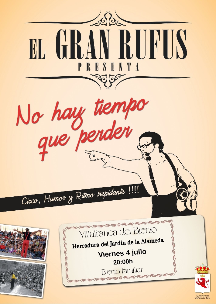 Foto de “El Gran Rufus” presenta “No hay tiempo que perder” en la Herradura del Jardín de la Alameda