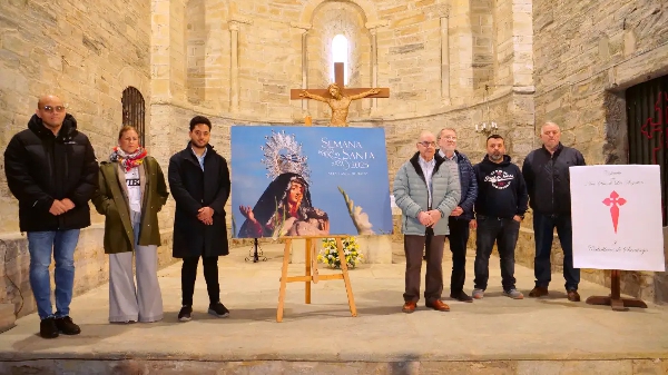 Foto de La Virgen de las Angustias protagonista en el cartel de la Semana Santa villafranquina